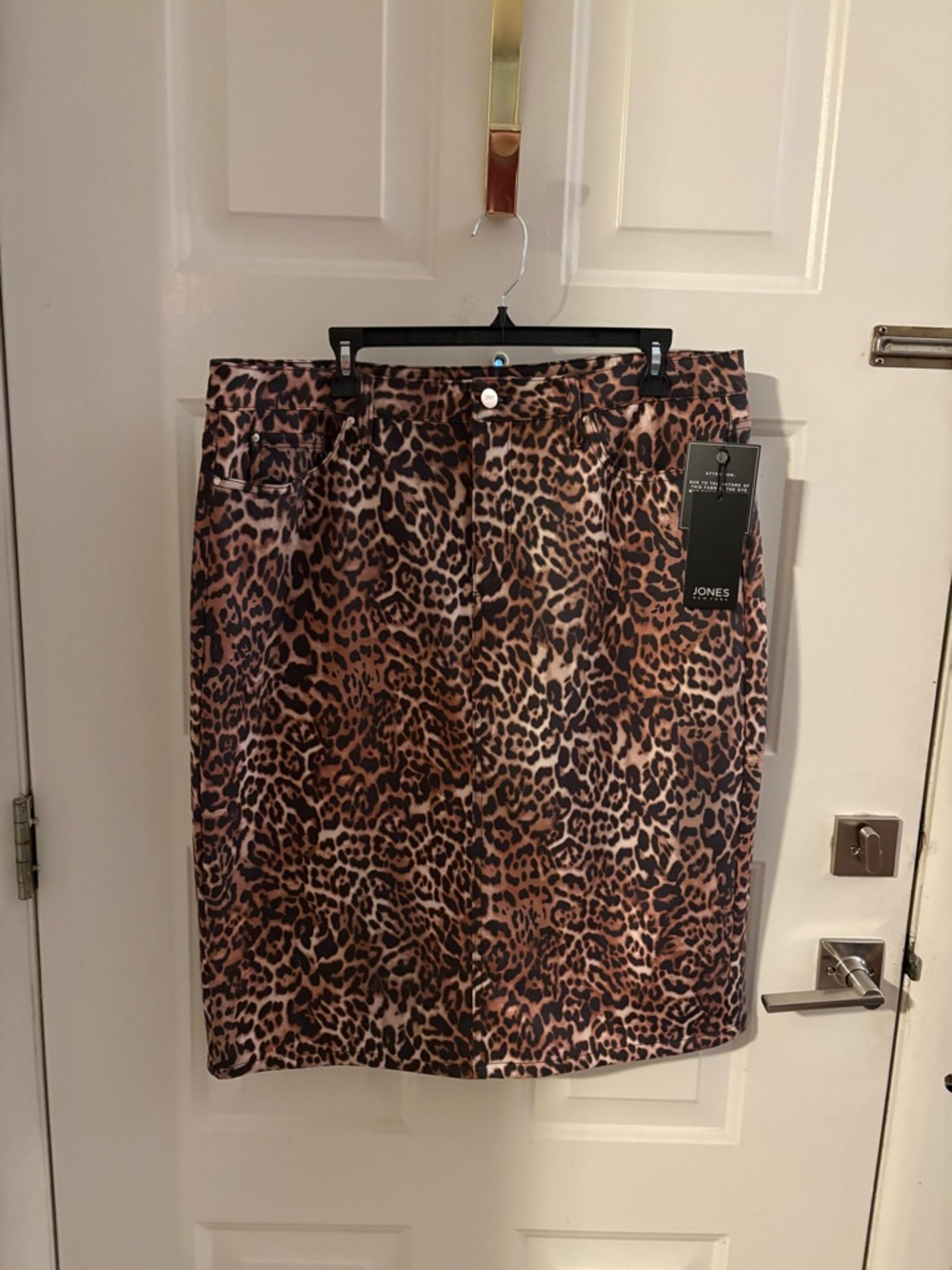 Jones New York Leopard Print Pencil Skirt - Brown